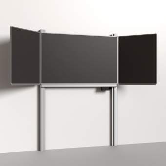 Pylonen-Klapptafel, 200x120 cm, Flügel: 100x120 cm, Stahlemaille anthrazit, Pylonen-Klapptafel, 200x120 cm, Flügel: 100x120 cm, Stahlemaille anthrazit,